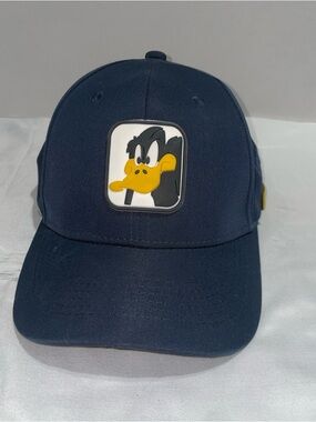 Men's Navy Baseball Cap with Cartoon Duck Patch
